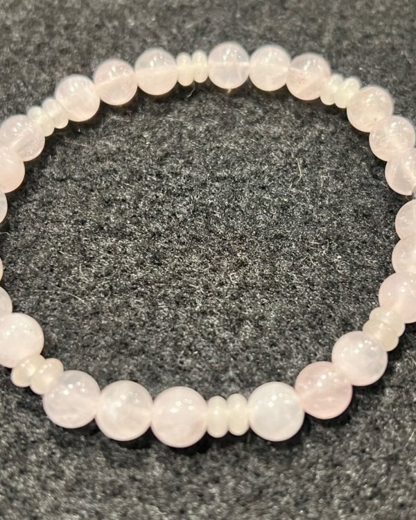 Rose Quartz & White Jade Prosperity & LoveBracelet